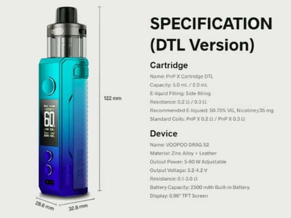 kit Drag S2 pnp x 60W - Voopoo – Image 3