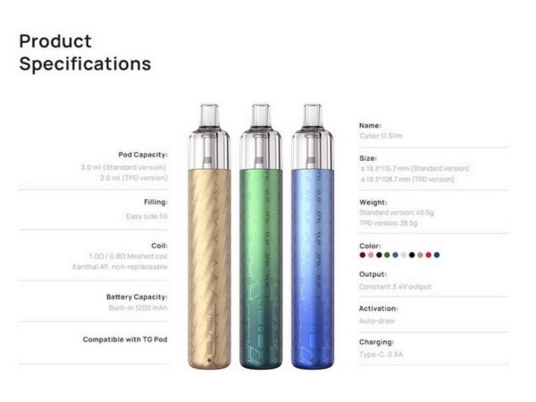 Kit Cyber G Slim Metallic - Aspire – Image 3