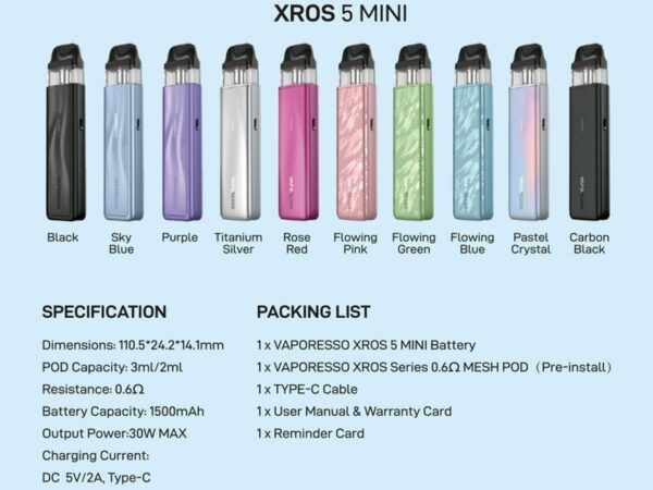 Kit XROS 5 Mini 1500mAh - Vaporesso – Image 3