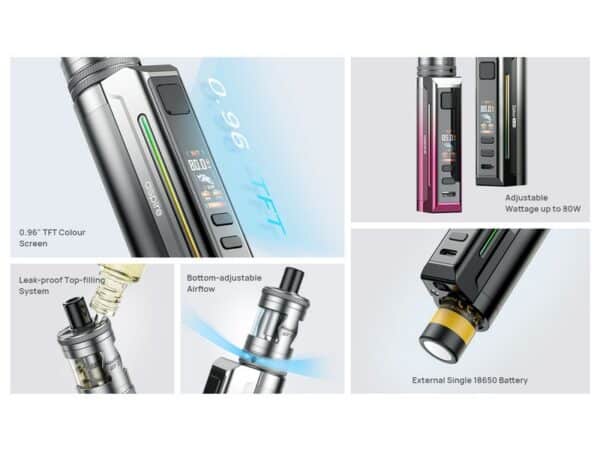 kit ZELOS X80 avec accu 18650 Aspire – Image 3