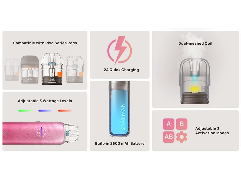 Kit Pixo Max 2600mAh - Aspire Kit Pixo Max 2600mAh - Aspire – Image 3