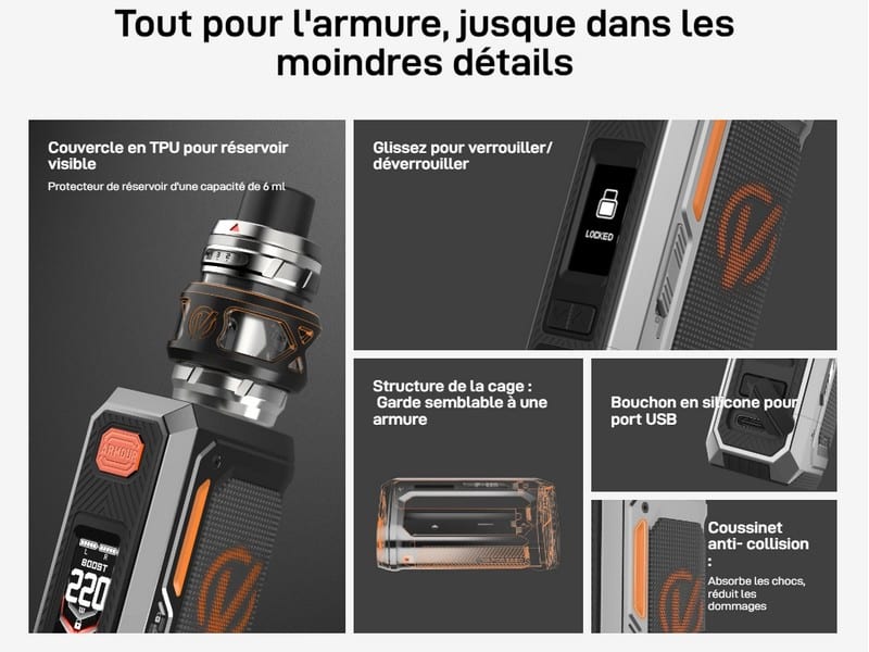 Kit Armour OCTA 220W - Vaporesso Kit Armour OCTA 220W - Vaporesso – Image 6